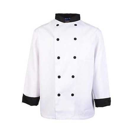 4XL White And Black Executive Chef Coat